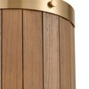 Elk Showroom Wooden Barrel 10'' High 2Light Sconce, Satin Brass 33370/2